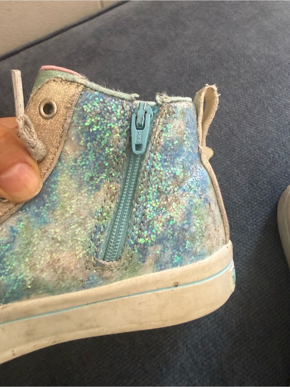 Sparkle Unicorn High-Top Twinkle Sneakers for Kids - Picture 4 of 9